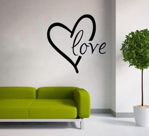 Valentine’s Day Carved Wall Stickers for Bedroom and Living Room, Romantic Background Décor Decals for Home Decoration