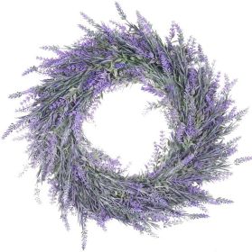 Artificial Lavender Flocked Wreath for Door and Window Decoration