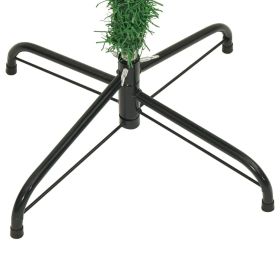 vidaXL Upside-Down Artificial Christmas Tree with Stand, Green, 8 ft