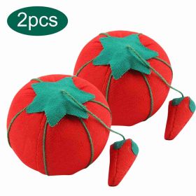 2-Piece Tomato-Shaped Needle Pincushion Set, Cute Ball Design Pin Cushion Holders for Sewing and Needlework