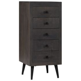 vidaXL Solid Mango Wood Sideboard Cabinet, Compact Storage Unit 40×40×91 cm, Natural Finish