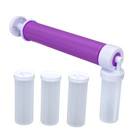 Manual Cake Duster Plastic Decorating Sprayer for Baking Desserts, Multi-Function Powder Applicator (Purple)