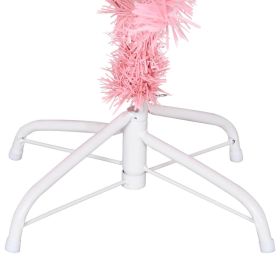 vidaXL Artificial Christmas Tree with Stand, Pink PVC, 5 ft
