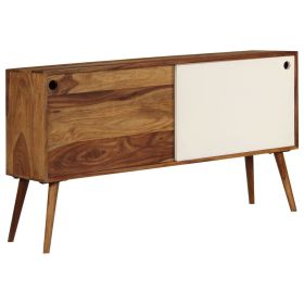 vidaXL Solid Sheesham Wood Sideboard Cabinet, Compact Storage Unit 46.5×11.8×26 in with Natural Finish