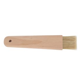 Wooden Handle BBQ & Baking Brush for Oil, Butter, and Sauce Application, Flat Grip Kitchen Tool