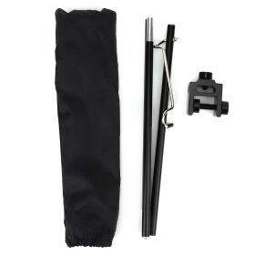 Black Portable Folding Lamp Stand, Aluminum Alloy Light Bracket Pole for Outdoor Camping, Table Lamps, and Tent Lighting