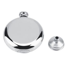 5 oz / 150 ml Portable Stainless Steel Wine & Whiskey Flask, Round Alcohol Bottle Gift for Men