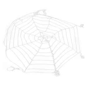 3.6 m White Spider Web Halloween Decoration, Round Cobweb Net for Spooky Indoor or Outdoor Party and Yard Display