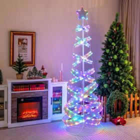 7 Ft Artificial Christmas Tree for Outdoor Use, Festive Xmas Tree Decoration for Parties and Holiday Displays