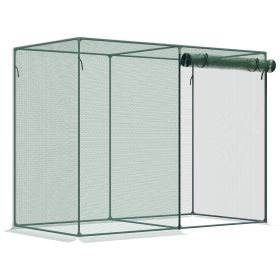 Outsunny 6×3 ft Crop Cage Plant Protection Tent with Zippered Doors for Vegetable Garden and Backyard Growing