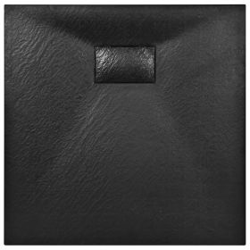 vidaXL Shower Base Tray SMC Black 31.5"x31.5"