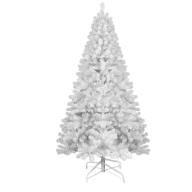 6 ft White PVC Artificial Christmas Tree, Eco-Friendly and Fire-Resistant Holiday Tree