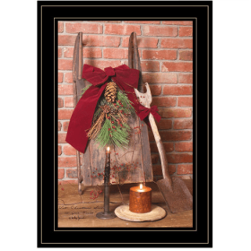 “Let Christmas Live” by Billy Jacobs, Ready-to-Hang Framed Print with Black Frame
