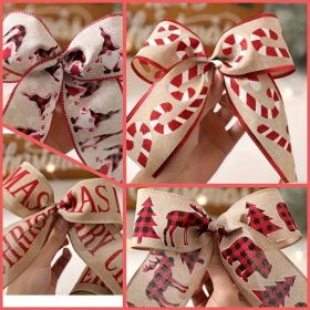 Creative Christmas Ribbon Set, 4-Piece Decorative Holiday Craft and Gift Wrap Ribbons