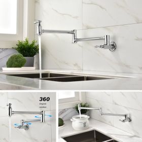 Folding Kitchen Faucet with Adjustable Spout for Sink Use