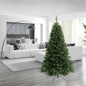 6 ft Pre-Lit Artificial Christmas Tree with Hinged Branches and Foldable Stand