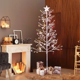 6 Ft Snowfield Fir-Shaped Indoor Tree Light, Decorative Holiday LED Light for Festive Home Display