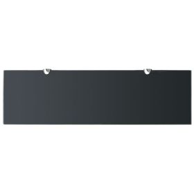 vidaXL Glass Floating Shelf, 27.6 × 7.9 in, 0.3 in Thick