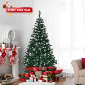 5ft Green PVC Christmas Tree with White Snow-Style Tips and 480 Branches