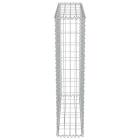 vidaXL Galvanised Steel Gabion Wall with Covers, 80 × 20 × 100 cm