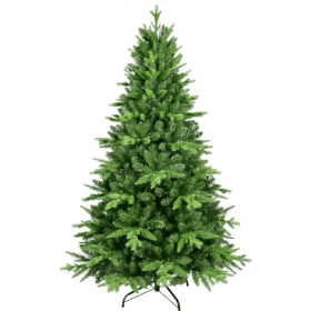 5 ft PE & PVC Mixed Automatic Pre-Lit Christmas Tree with Lights for Holiday Decoration