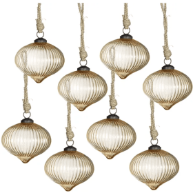 3.9-Inch Glass Christmas Ball Ornaments, Decorative Hanging Tree Decorations for Holiday Parties, Set of 8