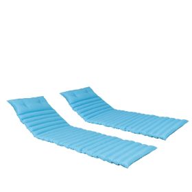2-Piece Outdoor Chaise Lounge Chair Cushion Set for Patio Furniture Replacement