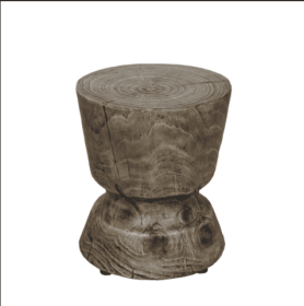 Wood Grain Decorative Side Table, 14.6 × 17 Inches