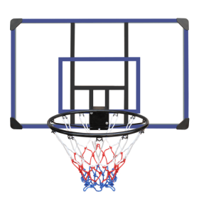 Wall-Mounted Basketball Hoop with 45×29 in Shatterproof Backboard, Folding Rim and All-Weather Net for Indoor or Outdoor Use