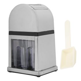 Manual Ice Crusher with Hand Crank and Transparent Cover, Labor-Saving Shaved Ice Machine for Home, Bar & Restaurant