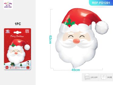 Christmas Santa Head Aluminum Film Balloon for Holiday Decoration