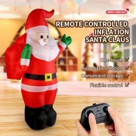 Remote-Controlled Inflatable Santa Claus Decoration for Festive Christmas Display