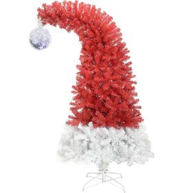 6ft Articulated Fir Artificial Christmas Tree with Curved Top, 1250 Branch Tips, and 300 LED Lights