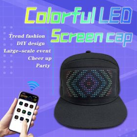 LED Display Screen Hat for Custom Text and Visual Messages