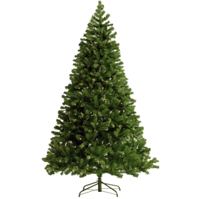 6ft Pre-Lit Faux Hinged Christmas Tree with Foldable Stand