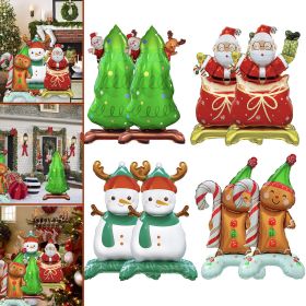 Christmas Standing Aluminum Foil Balloon for Holiday Party Decoration and Festive Displays