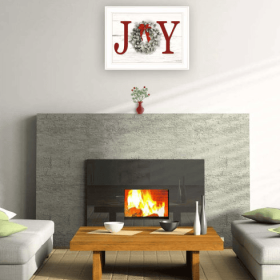 “Christmas Joy” by Lori Deiter, Ready-to-Hang Framed Print with White Frame