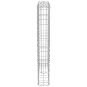 vidaXL Galvanised Steel Gabion Wall with Covers, 100 × 20 × 150 cm