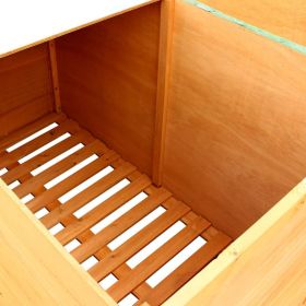 vidaXL Wooden Garden Storage Box, 126 × 72 × 72 cm for Outdoor Storage