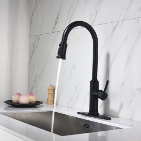 Single-Handle Pull-Down Kitchen Faucet with Dual-Function Sprayer, Modern Sink Mixer for Everyday Use