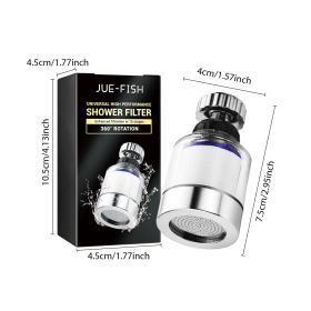 360° Rotating Faucet Water Filter Purifier for Kitchen & Bathroom Sinks, Helps Reduce Hard Water and Impurities