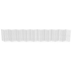 vidaXL Galvanised Steel Gabion Wall, 630 × 30 × 100 cm