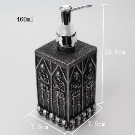 Skull-Shaped Resin Hand Sanitizer Bottle, Reusable Decorative Storage Container for Bathroom or Desk