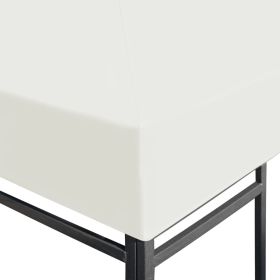 vidaXL Gazebo Top Cover Replacement, 4×3 m, 310 g/m², Cream White