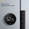 Digital Kitchen Timer with Large LED Display – Magnetic Countdown Timer for Cooking, Study, Work, Fitness, Black, Precise Timing