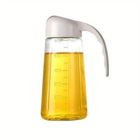 Automatic Glass Oil Dispenser Bottle, One-Touch Open/Close Oil and Vinegar Cruet for Kitchen Cooking