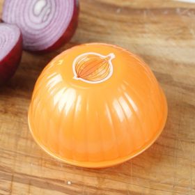 Onion-Shaped Plastic Food Storage Container, 450 ml (15.8 oz) Reusable Produce Saver Box for Kitchen Fridge