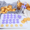 Clear Cookie Press Kit with Discs and Nozzles, Multifunctional Cookie Gun and Cake Piping Tool for Baking