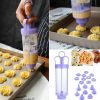 Clear Cookie Press Kit with Discs and Nozzles, Multifunctional Cookie Gun and Cake Piping Tool for Baking