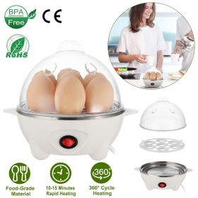 Electric Egg Cooker with Auto Shut-Off, 7-Egg Capacity BPA-Free Hard-Boiled Egg Maker with Measuring Cup